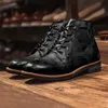 Mode Motorrad Stiefel männer Casual Leder Schuhe Retro Stil Arbeit Schuhe Outdoor Männer Großen Kopf