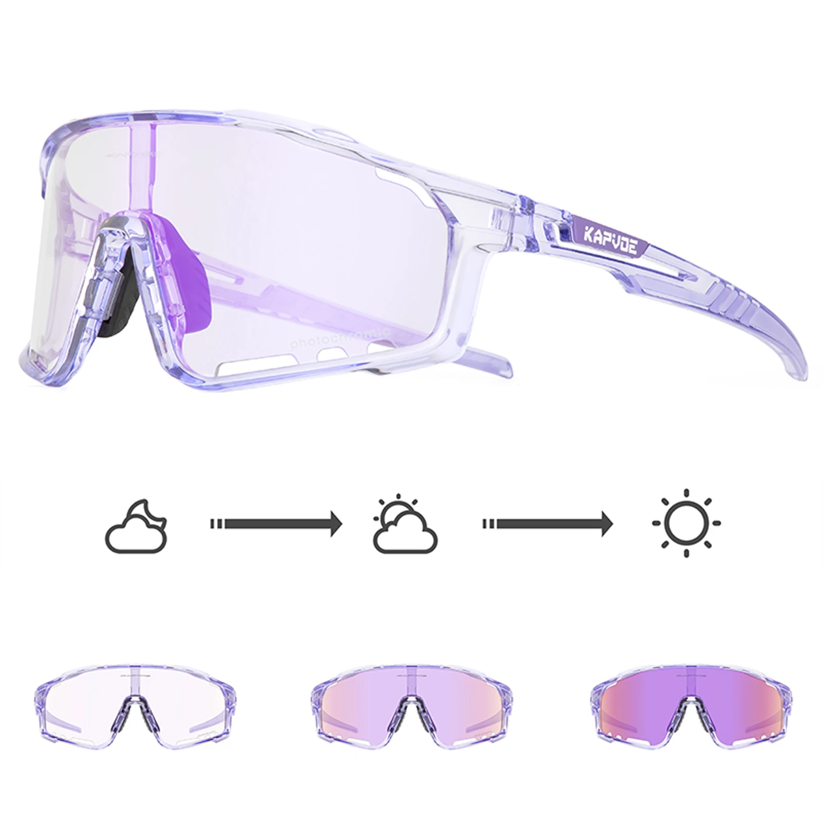 KAPOVE Neue Photochrome Straße Radfahren Sonnenbrille Männer Frauen Outdoor Sport Brille MTB Radfahren Brillen UV400 Fahrrad Brille Image