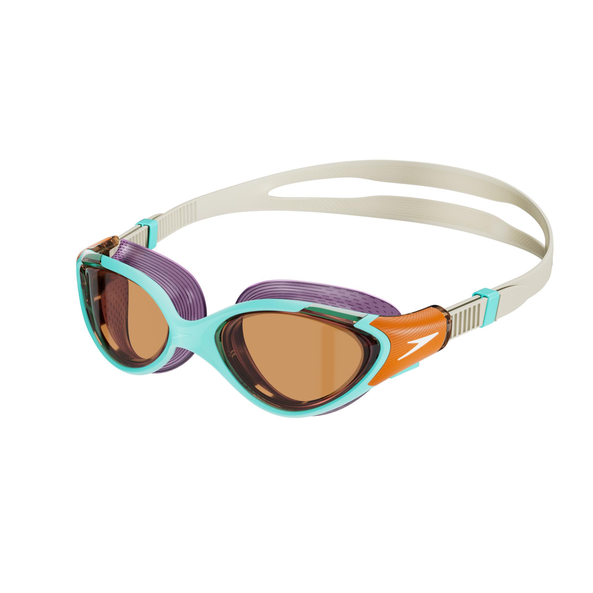 Speedo - "Biofuse 2.0" Schwimmbrille 2024 für Damen (Blau/Orange) Image