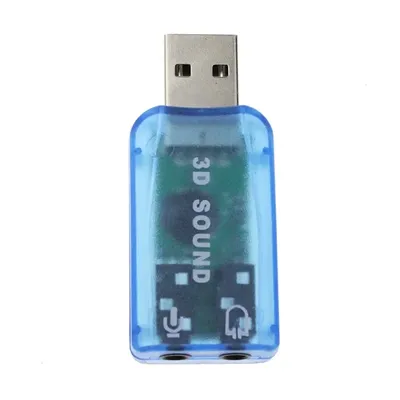 Mini External 3D USB Sound Card 5.1 Channel Audio Card Adapter 3.5mm Speaker Microphone Earphone Interface For PC Computer