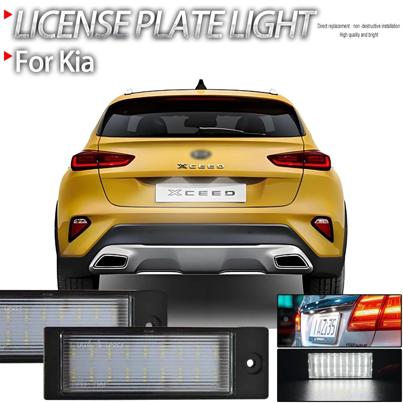 2 pezzi LED numero luci targa Canbus nessun errore per Kia XCeed 2019-2022 Cerato MK4 K3 Forte MK3 2018-2022 Car Styling bianco