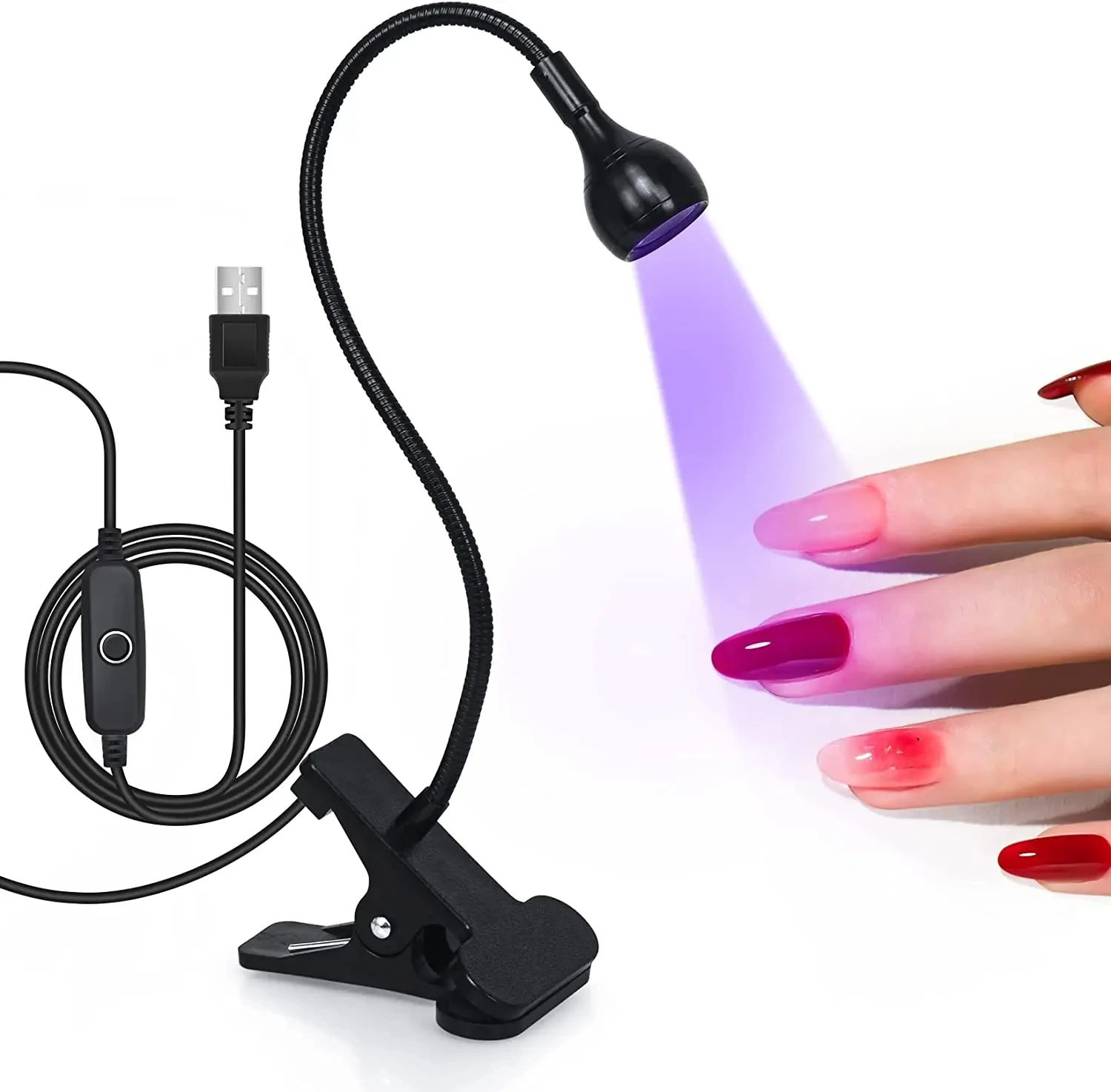 Lampe à ongles UV 395nm Led lumières ultraviolettes lampe de bureau à LED UV lumière noire sèche-manucure lumière de durcissement UV pour le durcissement de la résine Nail Art