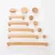 Maniglie per mobili in legno nordico Mobili in legno massello Maniglia per porta della cucina Guardaroba Manopole per cassetti Maniglia rotonda hardware