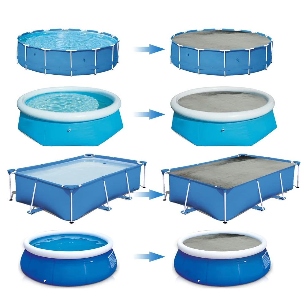 Bâche de couverture de piscine solaire, couverture de Protection, Film d'isolation thermique pour accessoires de piscine intérieure et extérieure