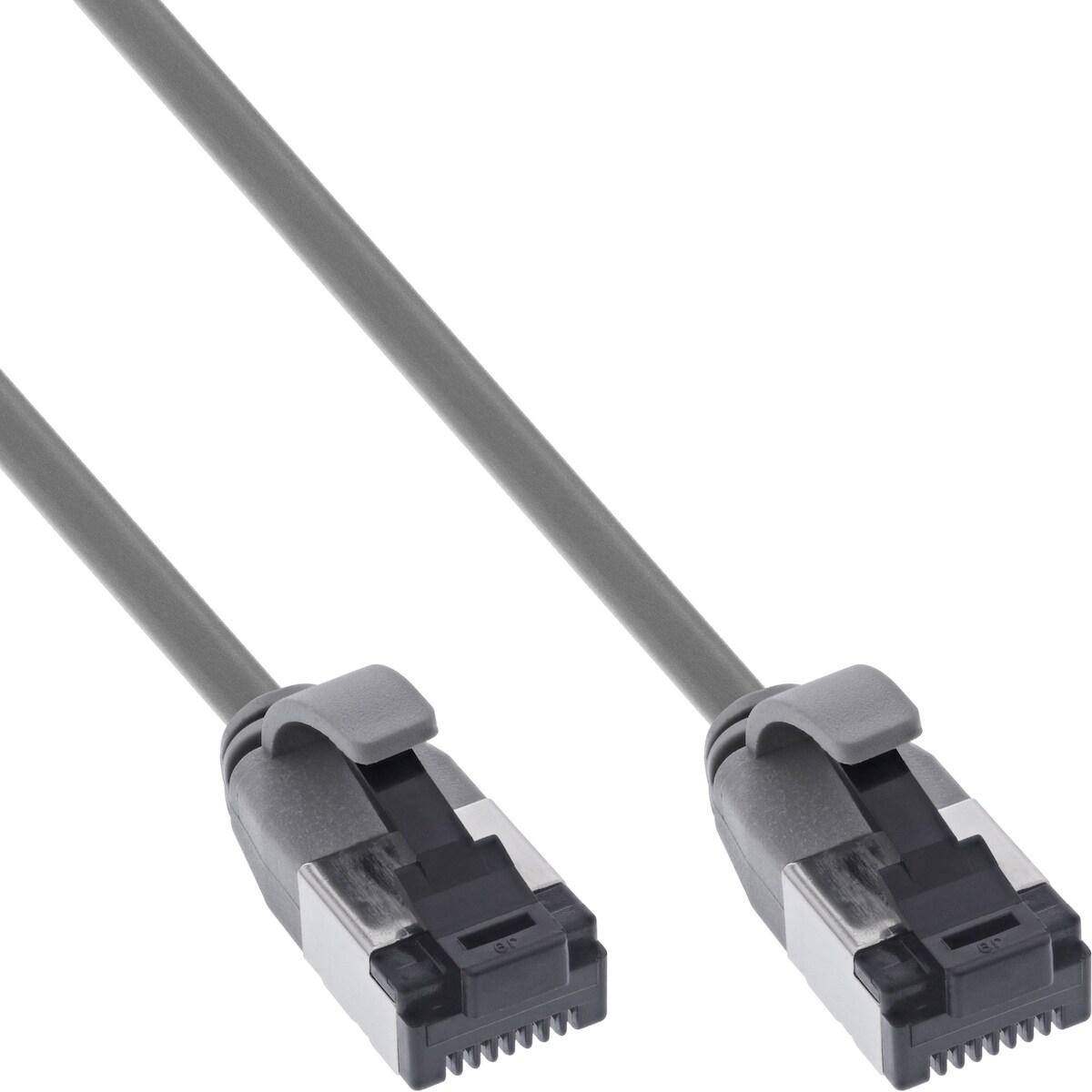 InLine® Patchkabel slim, U/FTP, Cat.8.1, TPE halogenfrei, grau, 2m Image
