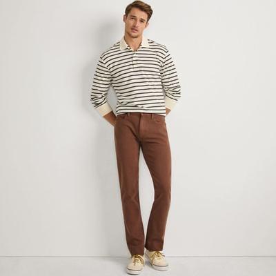 4 Way Stretch Jeans, Slim Fit, Men, size: 34 32, regular, Brown, Spandex/Cotton-blend, by Lands' End