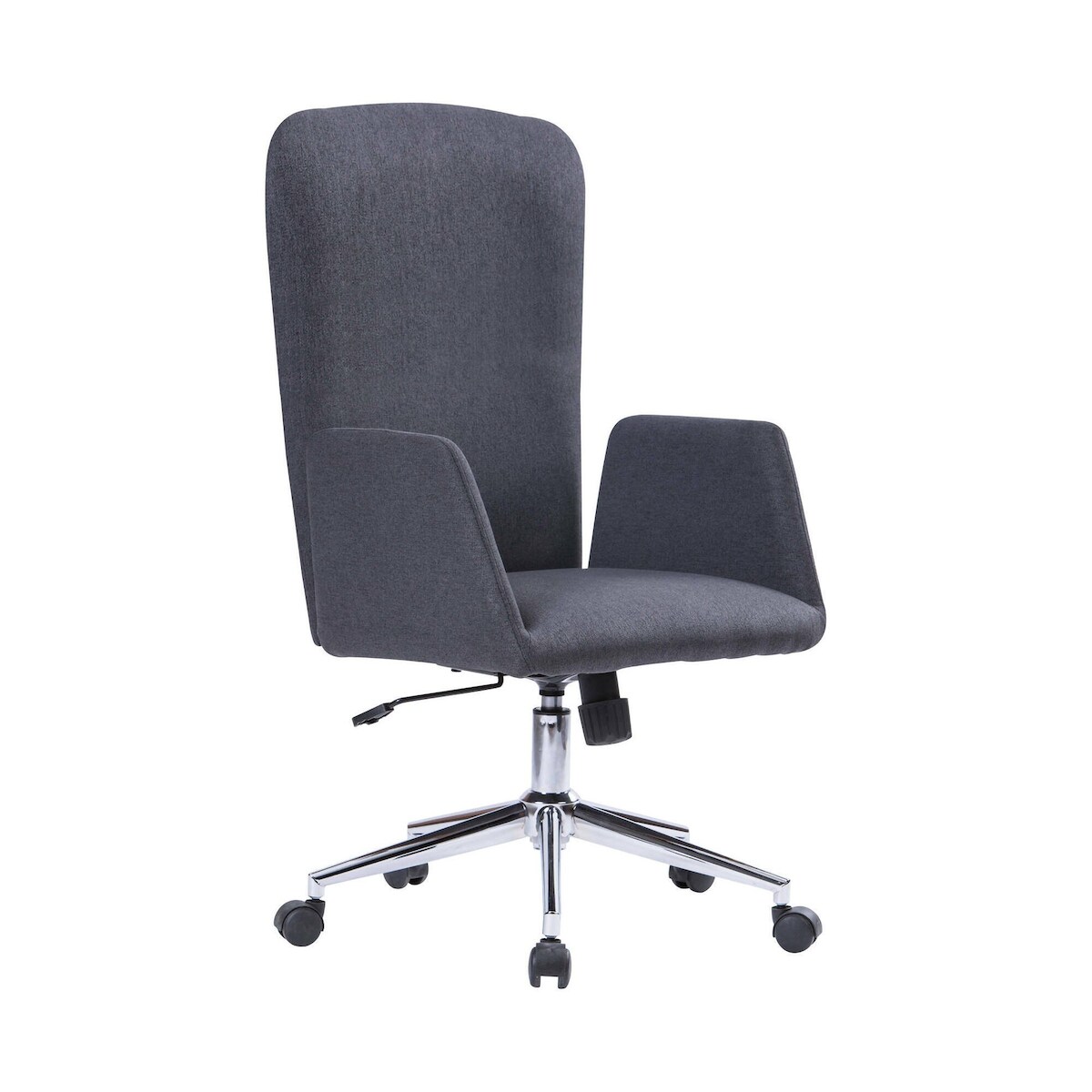 Dmora Bürostuhl Launceston, Präsidentensessel mit Armlehnen, Ergonomischer Chefbürostuhl, 55x56h98/105 cm, Grau Image