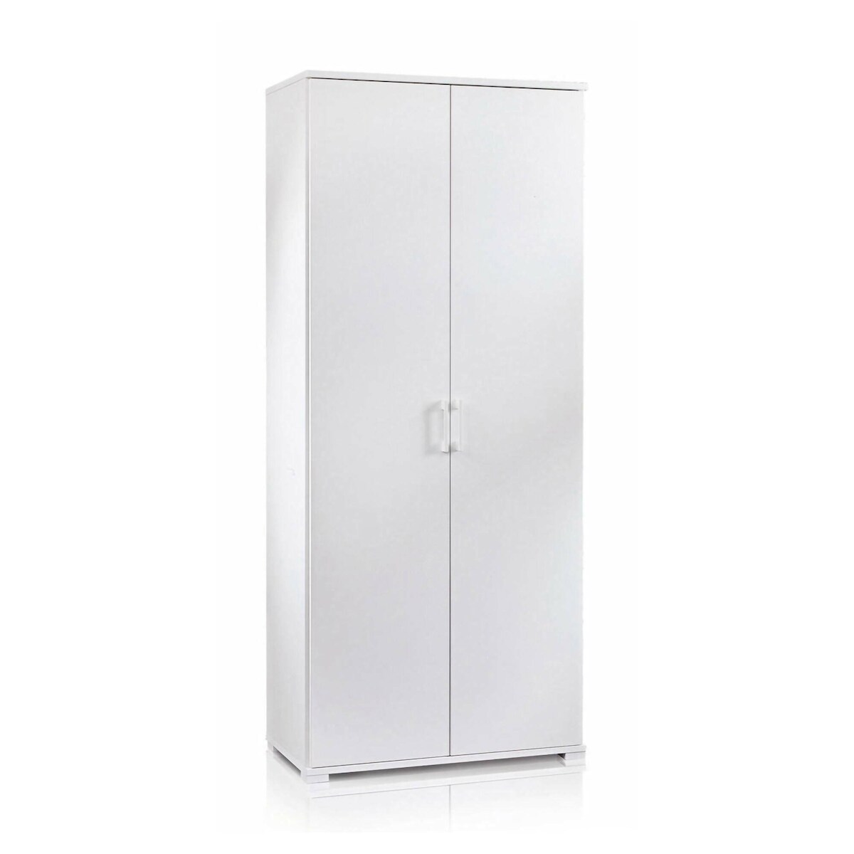 Dmora Mehrzweckschrank mit 2 Türen Dabalor, linearer Schrank mit 2 Flügeltüren, mit 4 verstellbaren Einlegeböden, Made in Italy, 90x45x195 cm, Weiß Image