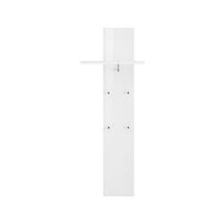 Dmora Eingangsmöbel Omer, Moderner Multifunktionseingang, Mehrzweckschrank für Atrium, 100% Made in Italy, cm 50x27h140, glänzend weiß Image