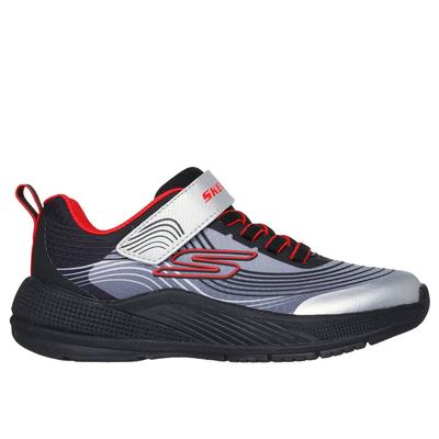 Skechers Boy's Microspec Advance Sneaker | Size 11.5 | Black/Red | Textile/Synthetic | Machine Washable