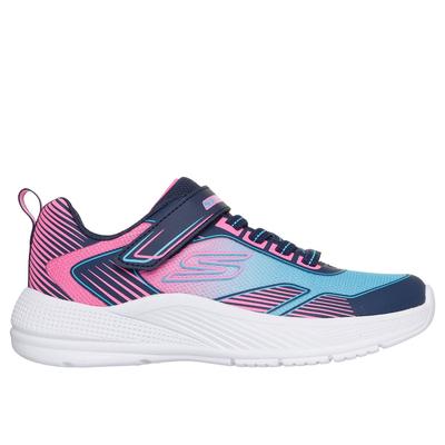 Skechers Girl's Microspec Advance - Oasis Point Sneaker | Size 11.0 | Navy Blue | Synthetic/Textile | Machine Washable