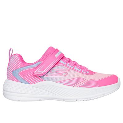 Skechers Girl's Microspec Advance - Oasis Point Sneaker | Size 11.5 | Hot Pink | Synthetic/Textile | Machine Washable