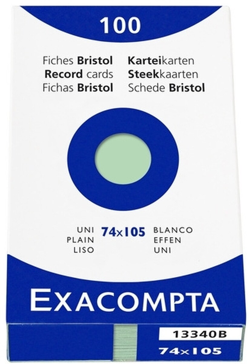 Exacompta Karteikarten A7 blanko grün VE=40x100 Stück Image