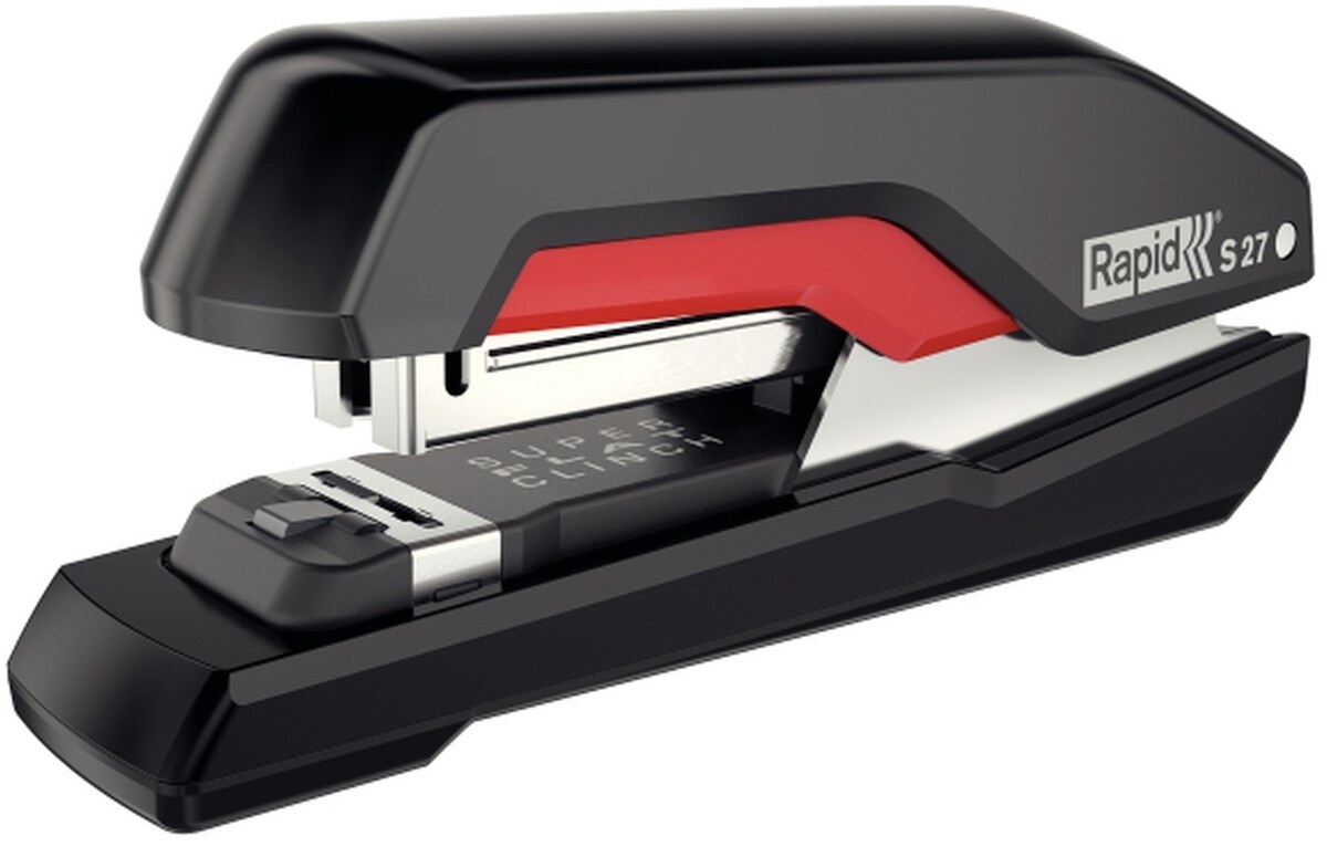 Rapid Heftgerät Supreme S27 Metall 30 Blatt schwarz/rot Packung mit 6 Stück Image