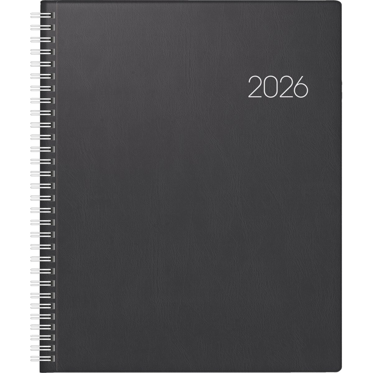 Brunnen Buchkalender Manager Wt7 weektimer 21x26cm 1 Woche/2 Seiten Kunststoff schwarz 2026. Image