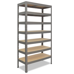 shelfplaza PRO 230x70x50 cm Schwerlastregal in grau mit 7 Böden und 142 kg Traglast pro Boden Image