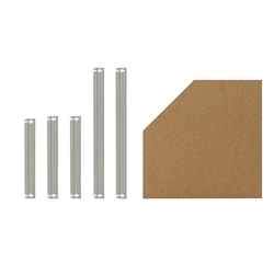 shelfplaza HOME 70x45 cm Fachboden-Set Eckregal in verzinkt für HOME Eckregale mit 175 kg Traglast pro Boden Image