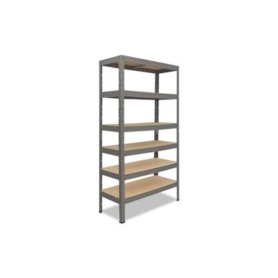 shelfplaza PRO 155x45x40 cm Schwerlastregal in grau mit 6 Böden und 166 kg Traglast pro Boden Image
