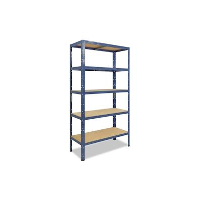shelfplaza HOME 200x80x30 cm Schwerlastregal in blau mit 5 Böden und 175 kg Traglast pro Boden Image