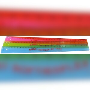 KUM Lineal L03 Softie Flexi Lefty 30cm Linkshand farbig sortiert Packung mit 20 Stück Image