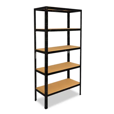 shelfplaza BLACK 180x45x30 cm Schwerlastregal in schwarz mit 5 Böden und 175 kg Traglast pro Boden Image