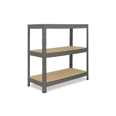 shelfplaza PRO 90x100x40 cm Schwerlastregal in grau mit 3 Böden und 200 kg Traglast pro Boden Image
