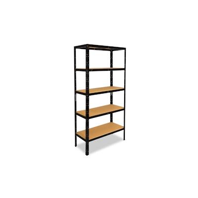 shelfplaza BLACK 180x90x30 cm Schwerlastregal in schwarz mit 5 Böden und 175 kg Traglast pro Boden Image