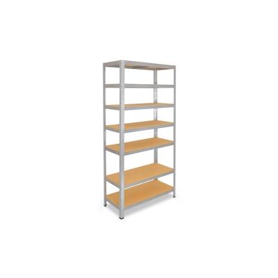 shelfplaza HOME 200x90x40 cm Schwerlastregal in verzinkt mit 7 Böden und 125 kg Traglast pro Boden Image