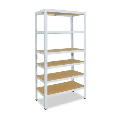 shelfplaza HOME 200x80x45 cm Schwerlastregal in weiß mit 6 Böden und 145 kg Traglast pro Boden Image
