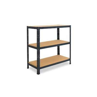shelfplaza HOME 115x110x60 cm Schwerlastregal in anthrazit mit 3 Böden und 175 kg Traglast pro Boden Image