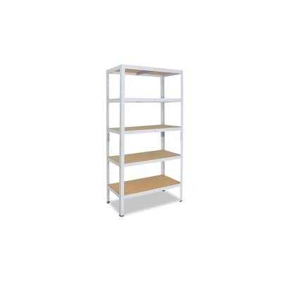 shelfplaza HOME 230x120x60 cm Schwerlastregal in weiß mit 5 Böden und 175 kg Traglast pro Boden Image