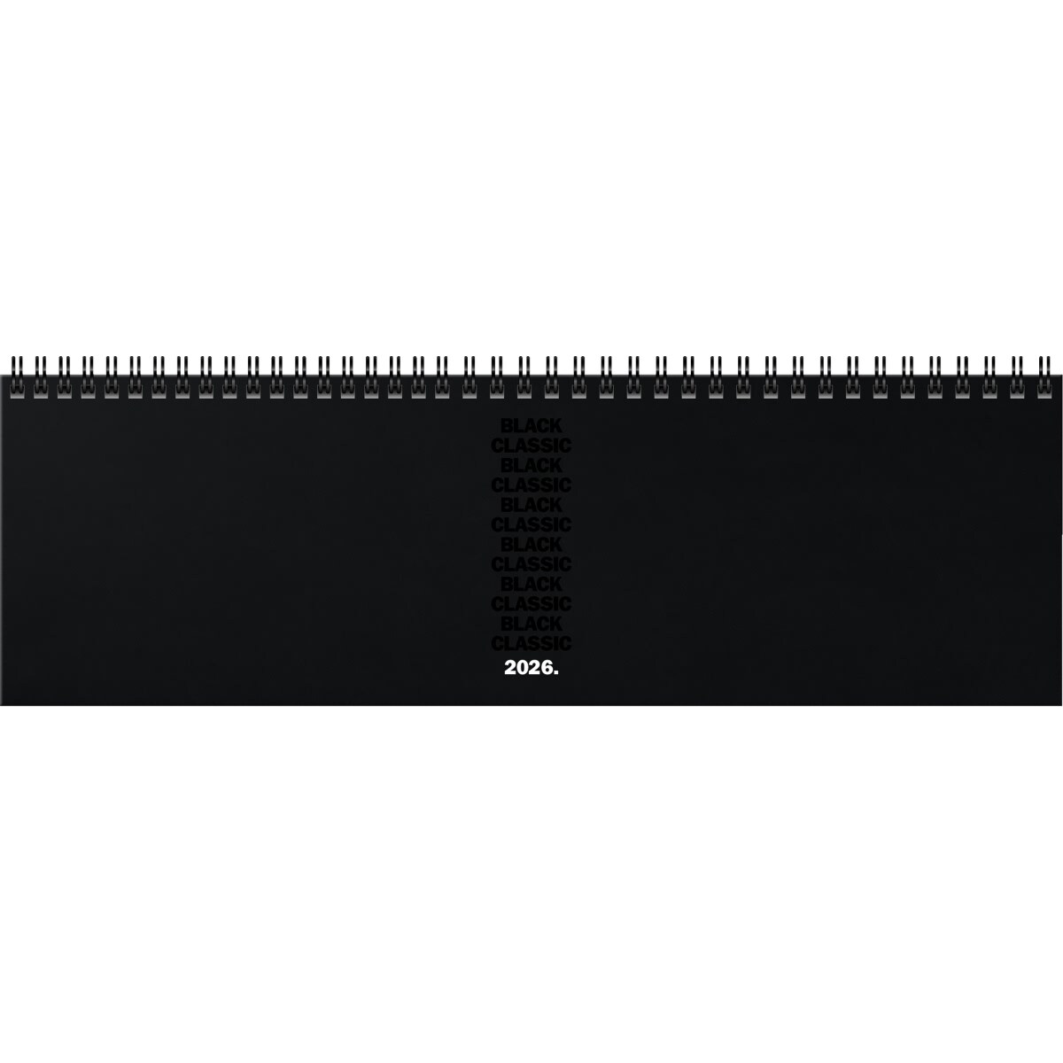 Brunnen Querkalender 774 Black Classic 32,6x10,2cm 1 Woche/2 Seiten Balacron schwarz 2026. Image