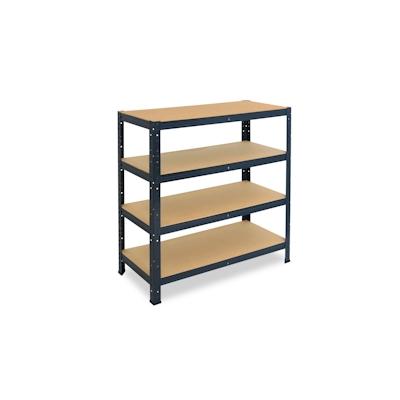shelfplaza HOME 115x100x23 cm Schwerlastregal in anthrazit mit 4 Böden und 175 kg Traglast pro Boden Image