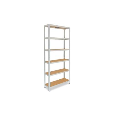 shelfplaza OFFICE 200x120x30 cm Schwerlastregal in lichtgrau mit 6 Böden und 145 kg Traglast pro Boden Image