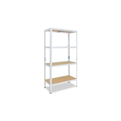 shelfplaza HOME 155x90x23 cm Schwerlastregal in weiß mit 4 Böden und 175 kg Traglast pro Boden Image