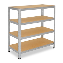 shelfplaza HOME 115x50x45 cm Schwerlastregal in verzinkt mit 4 Böden und 175 kg Traglast pro Boden Image
