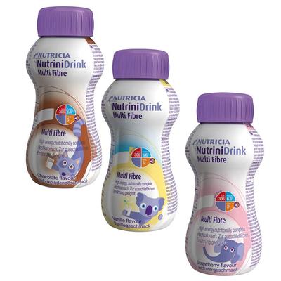 Nutrinidrink MultiFibre Schokoladengeschmack & Vanillegeschmack 3x200 ml Flüssigkeit Image