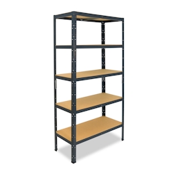 shelfplaza HOME 200x80x50 cm Schwerlastregal in anthrazit mit 5 Böden und 175 kg Traglast pro Boden Image