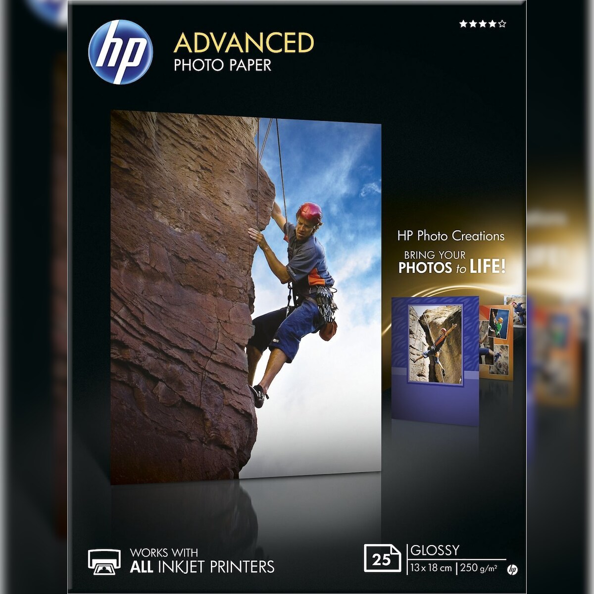 Fotopapier HP Q8696A 13x18cm VE=10x25 Blatt Image