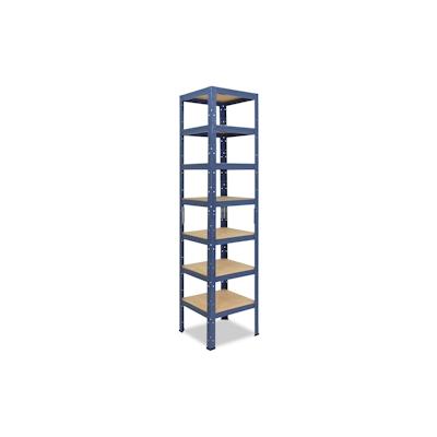 shelfplaza HOME 180x50x50 cm Schwerlastregal in blau mit 7 Böden und 125 kg Traglast pro Boden Image