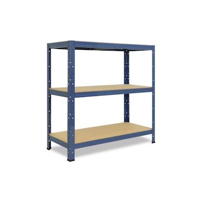 shelfplaza HOME 90x120x45 cm Schwerlastregal in blau mit 3 Böden und 175 kg Traglast pro Boden Image