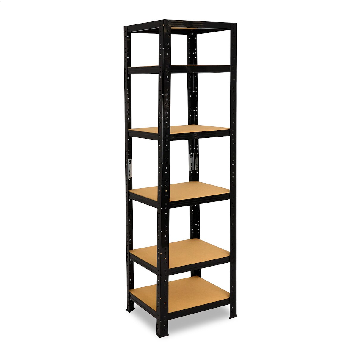 shelfplaza BLACK 200x40x40 cm Schwerlastregal in schwarz mit 6 Böden und 145 kg Traglast pro Boden Image