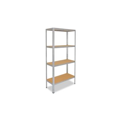 shelfplaza HOME 155x90x45 cm Schwerlastregal in verzinkt mit 4 Böden und 175 kg Traglast pro Boden Image