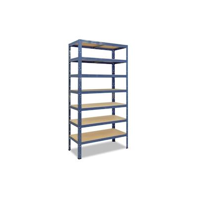 shelfplaza HOME 230x23x60 cm Schwerlastregal in blau mit 7 Böden und 125 kg Traglast pro Boden Image