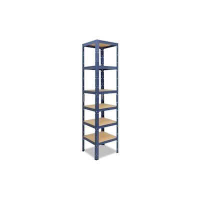 shelfplaza HOME 200x30x30 cm Schwerlastregal in blau mit 6 Böden und 145 kg Traglast pro Boden Image