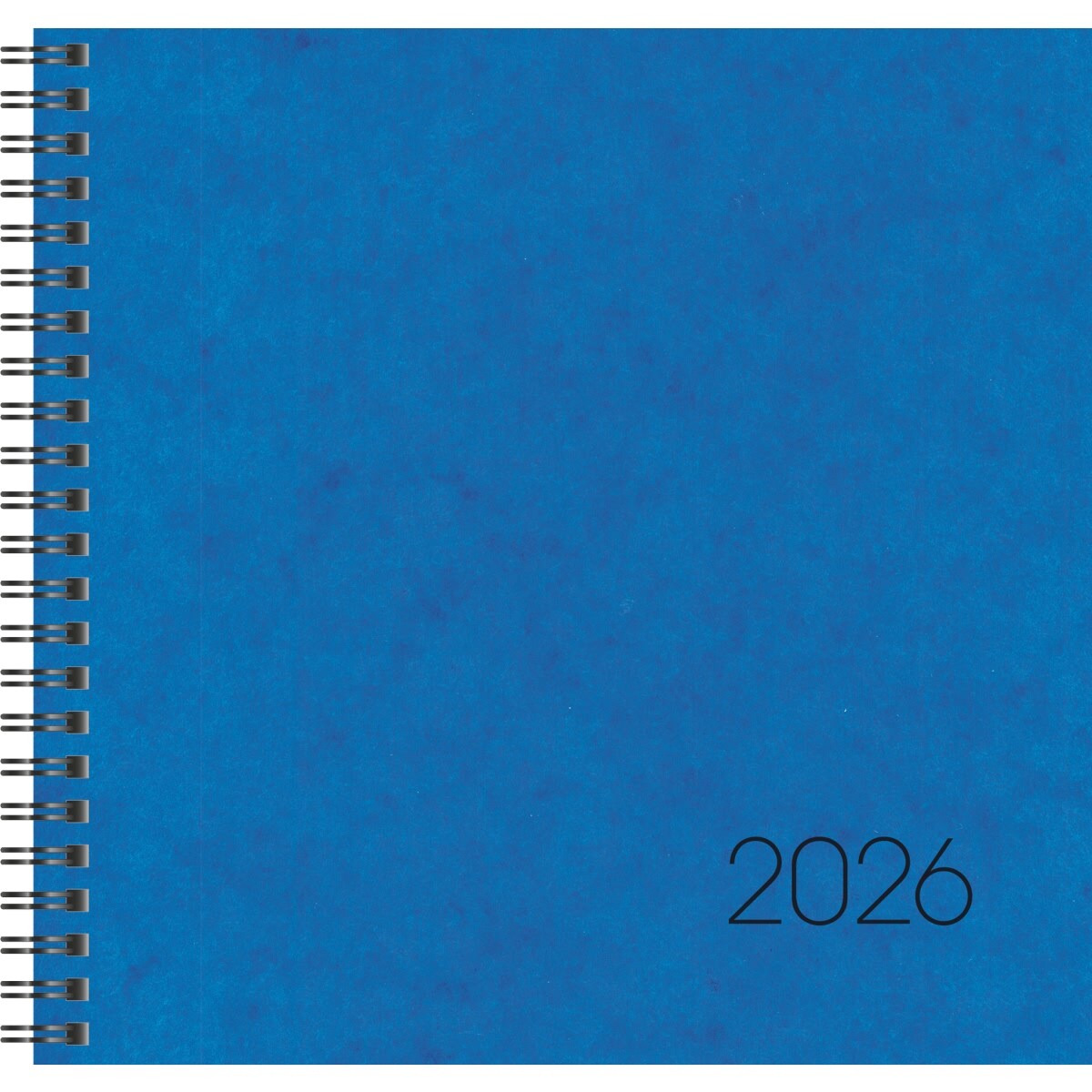 Brunnen Quadratkalender 766 21x20,5cm 1 Woche/2 Seiten Karton-Einband blau 2026. Image