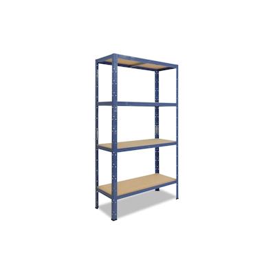 shelfplaza HOME 155x30x40 cm Schwerlastregal in blau mit 4 Böden und 175 kg Traglast pro Boden Image