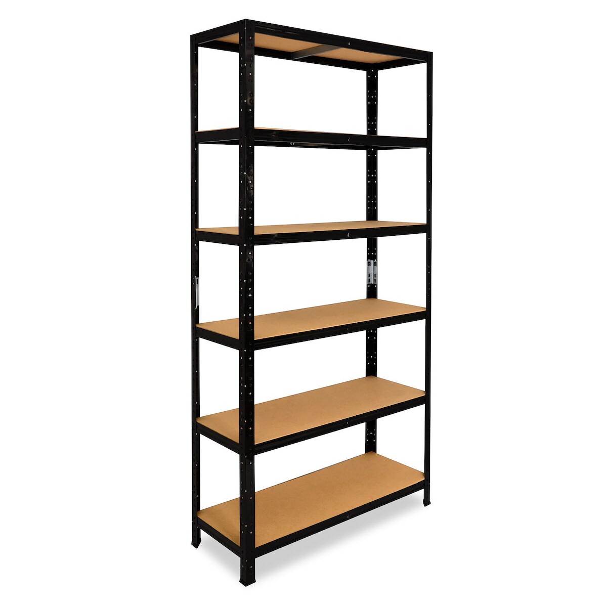 shelfplaza BLACK 200x90x40 cm Schwerlastregal in schwarz mit 6 Böden und 145 kg Traglast pro Boden Image