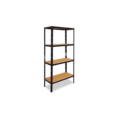 shelfplaza BLACK 180x110x60 cm Schwerlastregal in schwarz mit 4 Böden und 175 kg Traglast pro Boden Image