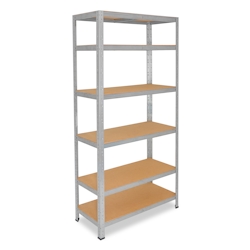 shelfplaza HOME 155x120x60 cm Schwerlastregal in verzinkt mit 6 Böden und 145 kg Traglast pro Boden Image